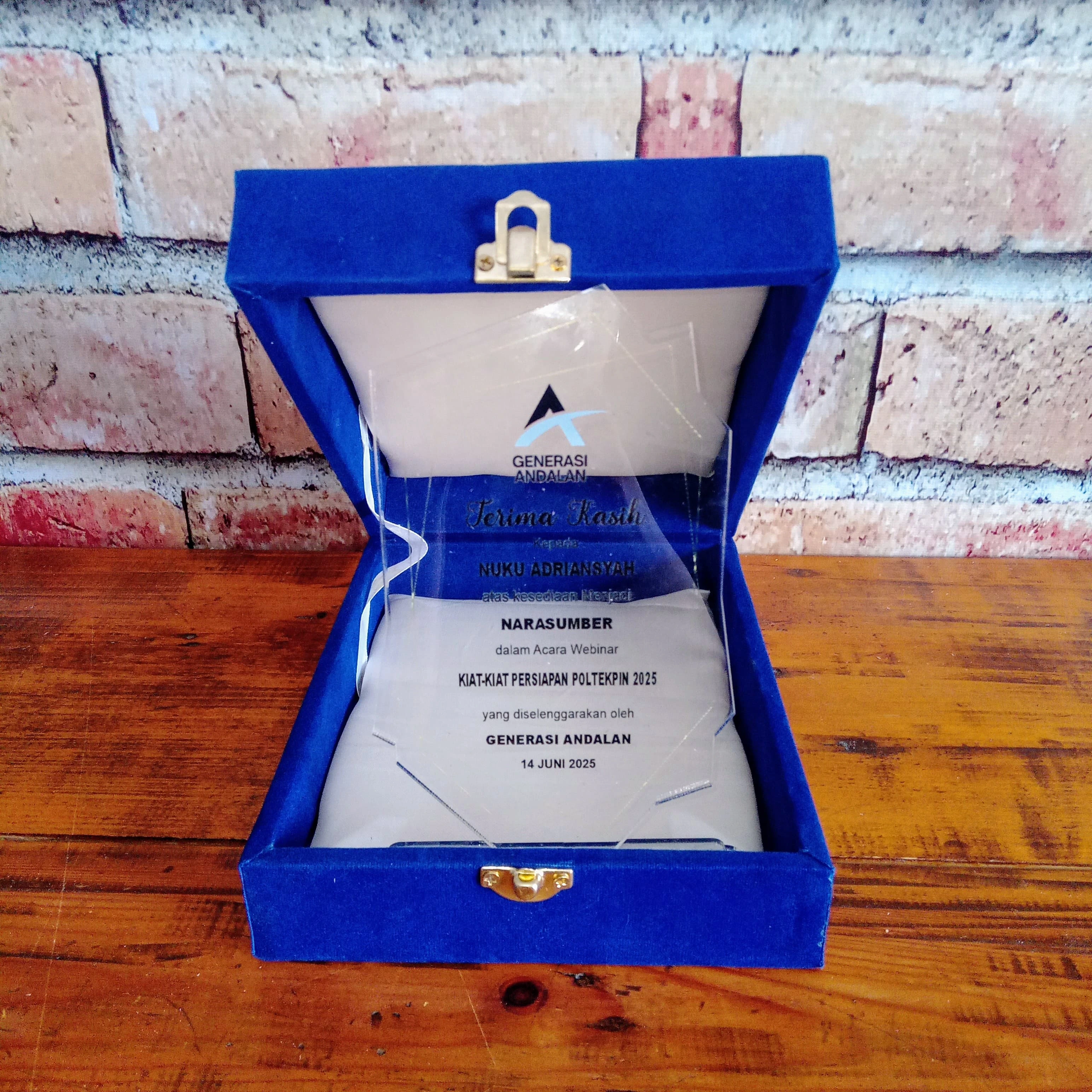 Plaque/Plakat Generasi Andalan